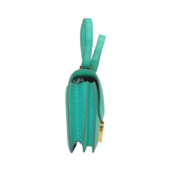 Hermes Constance Mini Vert Jade Croco GHW - Image 4
