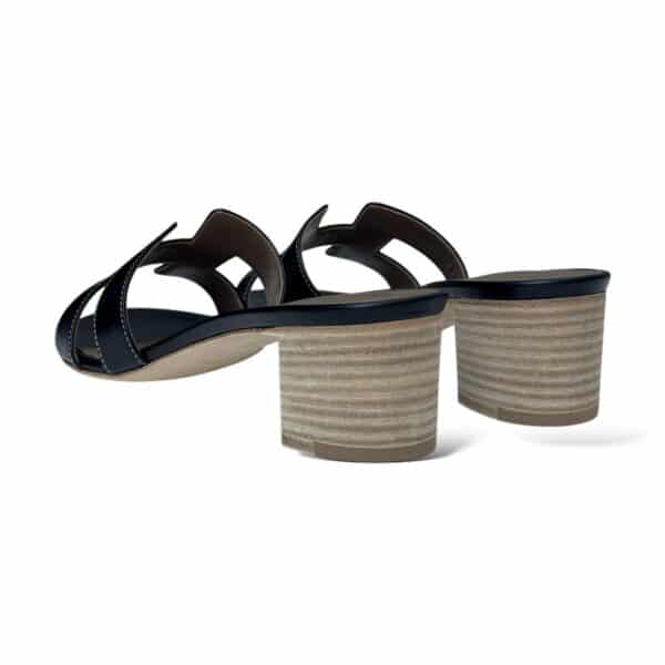 Hermes Oasis 39 EU Black Sandals - Image 3