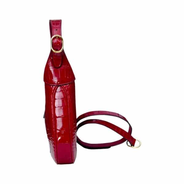 Gucci Jackie Red Crocodile Shoulder Bag - Image 3