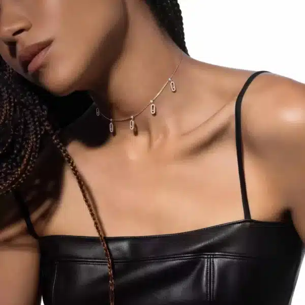 Messika Move Uno Pavé Pendant Drop Necklace - Image 2