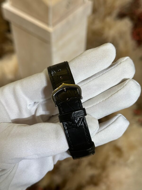 Cartier Tank Must Shiny Black Alligator Strap Black Lacquered Dial Large Model - Image 3
