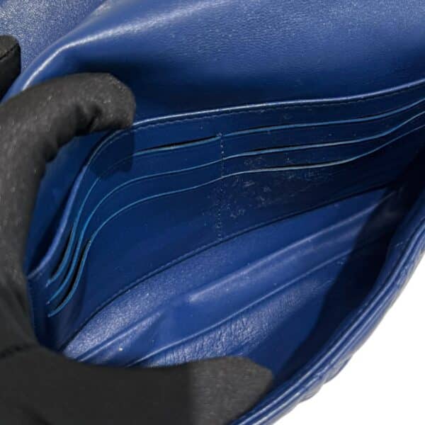 Dior Cannage New Lock Wallet on Chain in Blue Leather Bag - Image 8