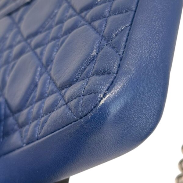 Dior Cannage New Lock Wallet on Chain in Blue Leather Bag - Image 10