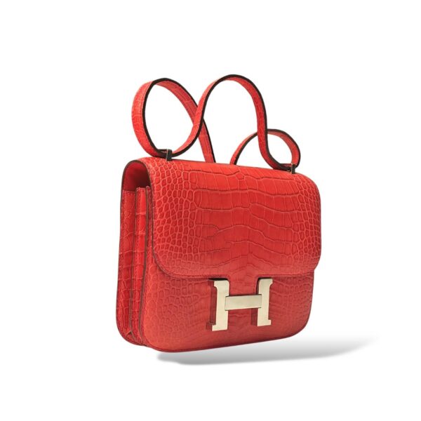 Hermes Constance 18 Geranium Croco PHW - Image 2