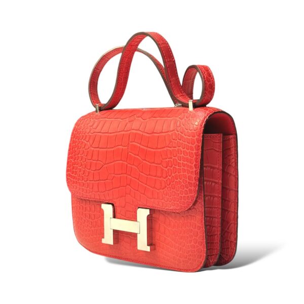 Hermes Constance 18 Geranium Croco PHW - Image 4
