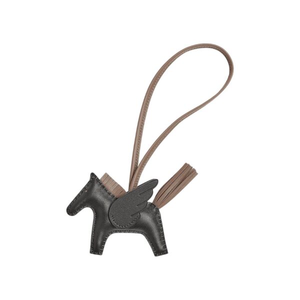 Hermes Rodeo Charm Black/Etoupe with Wings PM