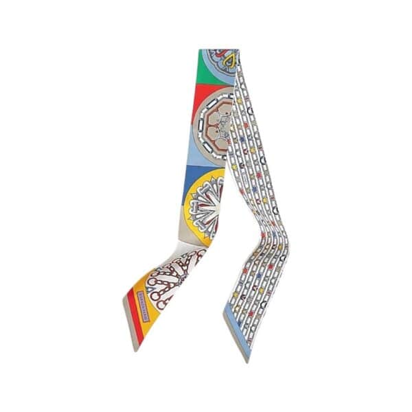 Hermes Twilly Effet Kaleidoscope Jaune / Rouge / Multicolore