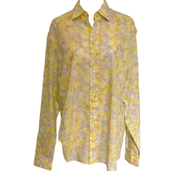 Hermes Chemise Sportif Imprimee Malloons En Bou Limonade Long Sleeve 39