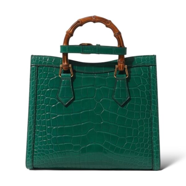 Gucci Diana Small Croco Top Handle Bag Emerald - Image 2