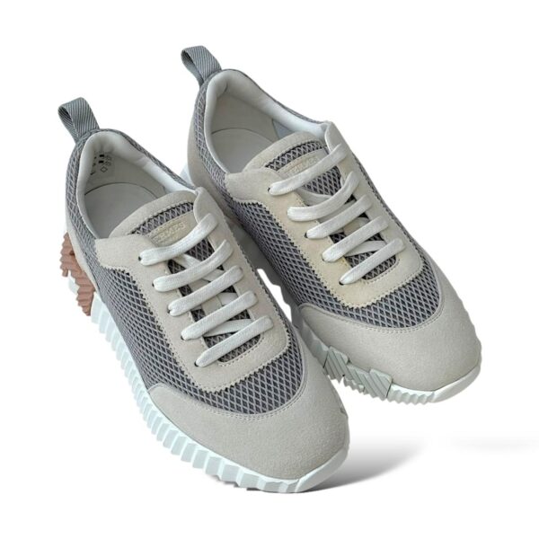 Hermes Bouncing 38 EU Gris Lulea/Blanc Sneakers - Image 3