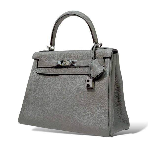 Hermes Kelly 28 Gris Meyer Clemence PHW - Image 3