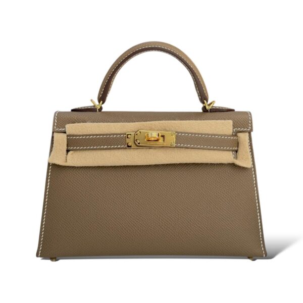 Hermes Kelly Mini Etoupe Epsom GHW