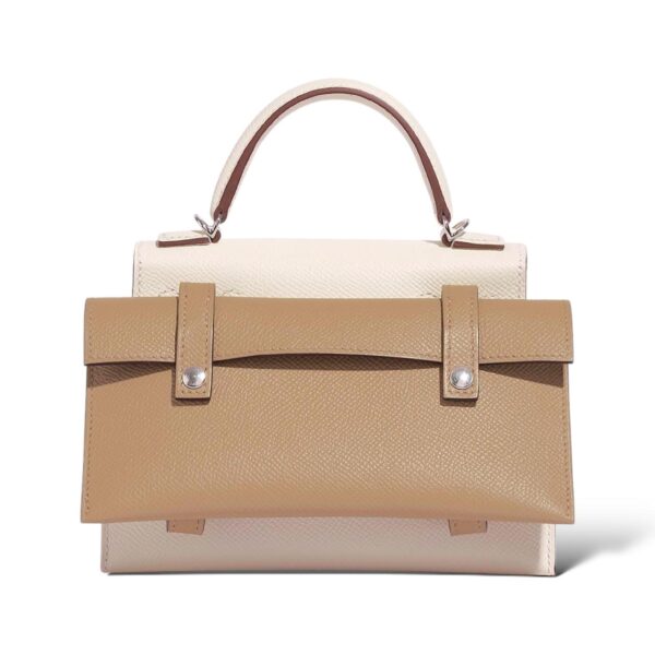 Hermes Kelly Doll Picto Nata/Lime/Mauve Sylvestre Epsom PHW - Image 4