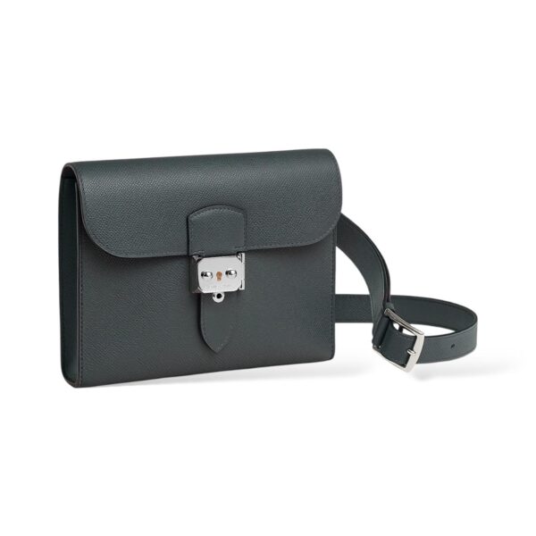 Hermes Sac a Depeches 21 Gris Misty Epsom PHW - Image 2
