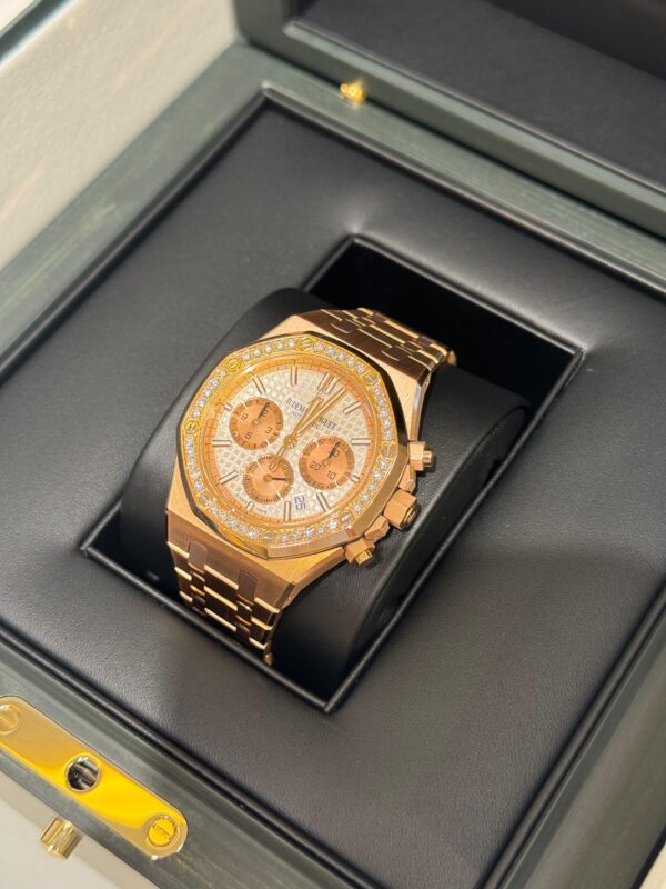 Audemars Piguet Royal Oak 26315OR.ZZ.1256OR.01 Chronograph Rose Gold Diamond-Set Bezel - Image 5