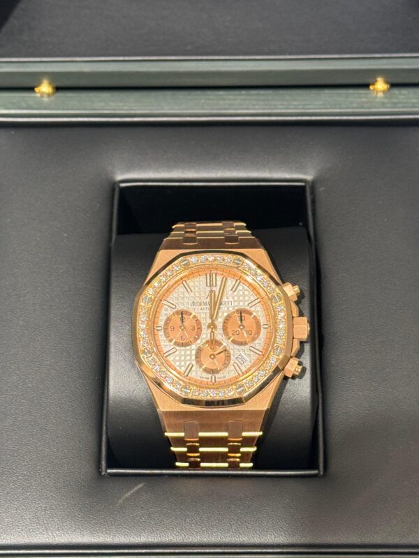 Audemars Piguet Royal Oak 26315OR.ZZ.1256OR.01 Chronograph Rose Gold Diamond-Set Bezel - Image 6