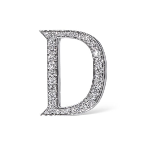 18K White Gold with Natural White Diamonds Charms - Large