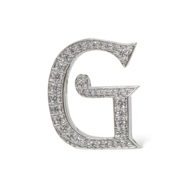 18K White Gold with Natural White Diamonds Charms - Large