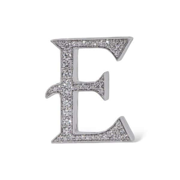 18K White Gold with Natural White Diamonds Charms - Large