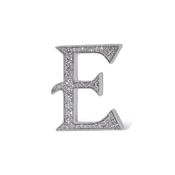 18K White Gold with Natural White Diamonds Charms - Medium