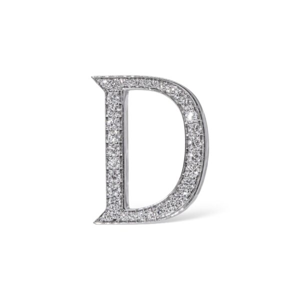 18K White Gold with Natural White Diamonds Charms - Medium