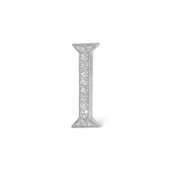 18K White Gold with Natural White Diamonds Charms - Medium