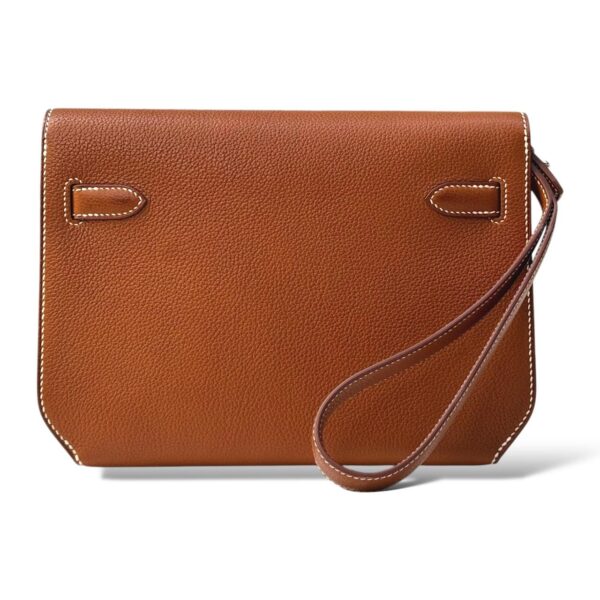 Hermes Kelly Depeche Fauve Barenia Faubourg PHW - Image 3