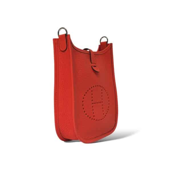 Hermes Mini Evelyne Amazone Orange Clemence PHW - Image 3
