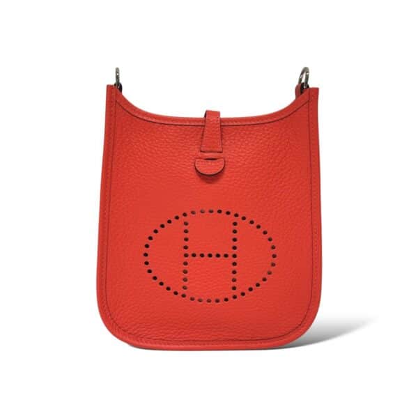 Hermes Mini Evelyne Amazone Orange Clemence PHW