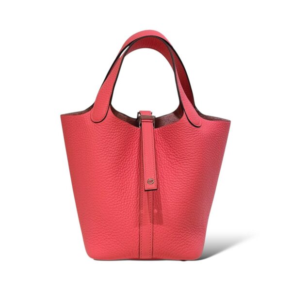 Hermes Picotin Lock 18 Rose Azalee Clemence PHW