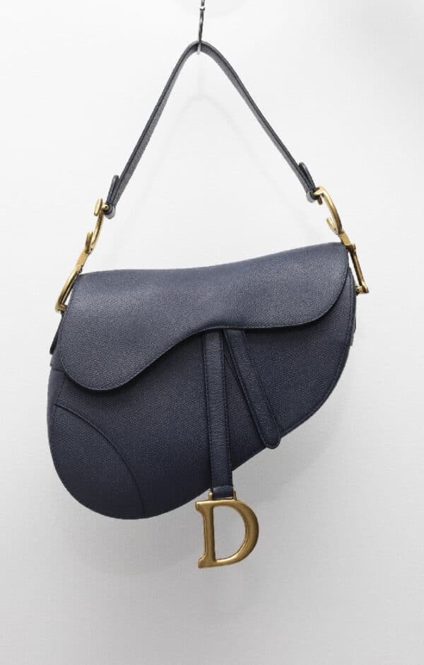 Dior Saddle Deep Ocean Bleu Medium Bag - Image 3