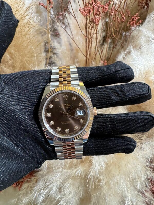 Rolex DateJust 41mm Steel & 18ct Rose Gold Jubilee 126331 - Image 2