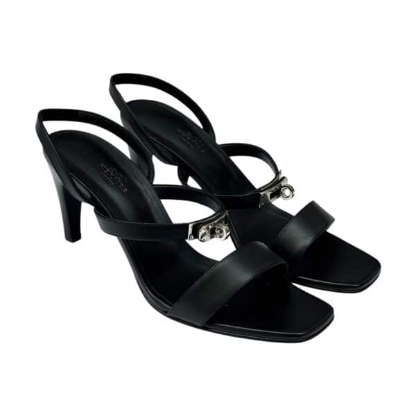 Hermes Glamour 95 Black 40 EU Sandal