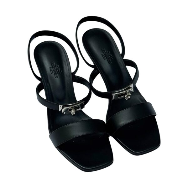 Hermes Glamour 95 Black 40 EU Sandal - Image 2
