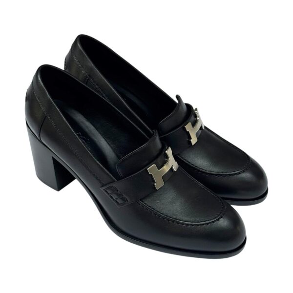 Hermes Dauphine 70 Loafer Black 38.5 EU