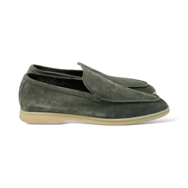 Loro Piana Summer Walk Loafer Suede Frozen Fir 41.5 EU - Image 3