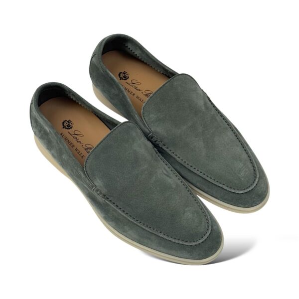 Loro Piana Summer Walk Loafer Suede Frozen Fir 41.5 EU - Image 2