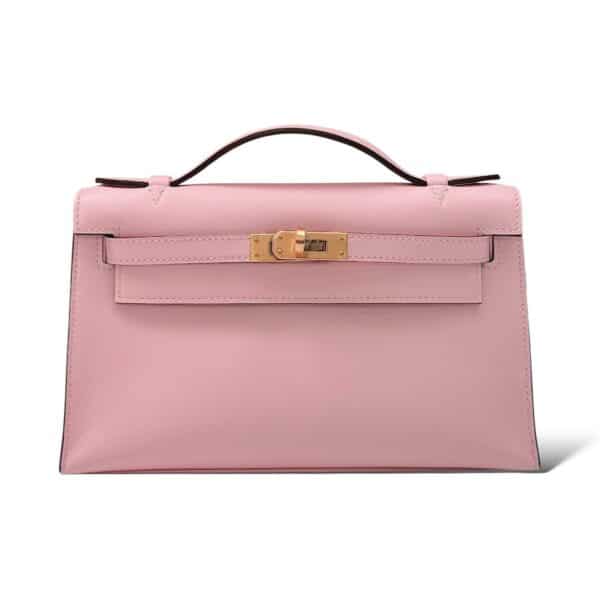 Hermes Kelly Pochette SO Rose Sakura Swift PBHW