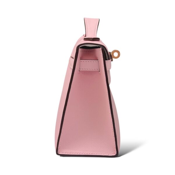 Hermes Kelly Pochette SO Rose Sakura Swift PBHW - Image 3