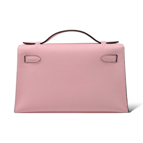 Hermes Kelly Pochette SO Rose Sakura Swift PBHW - Image 4