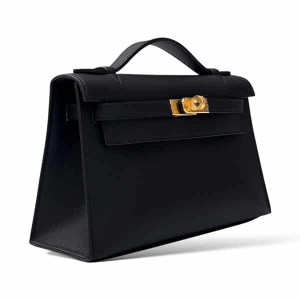Hermes Kelly Pochette Black Swift GHW - Image 2