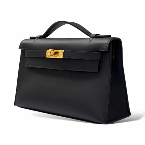 Hermes Kelly Pochette Black Swift GHW - Image 5
