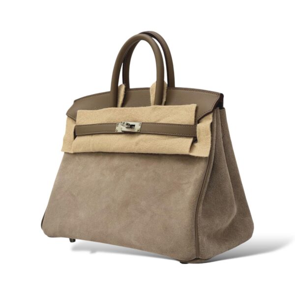 Hermes Birkin 25 Gris Caillou/Etoupe Grizzly PHW - Image 5