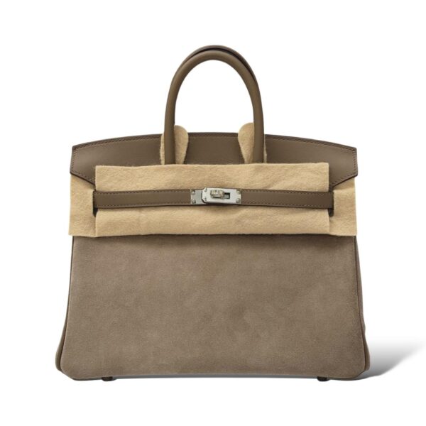 Hermes Birkin 25 Gris Caillou/Etoupe Grizzly PHW