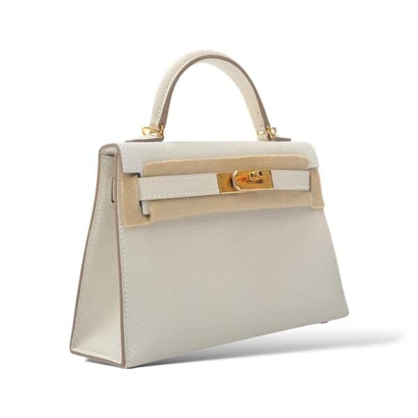 Hermes Kelly Mini Gris Pale Epsom GHW - Image 2