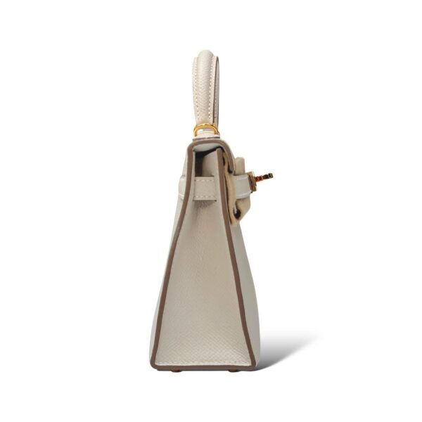 Hermes Kelly Mini Gris Pale Epsom GHW - Image 3
