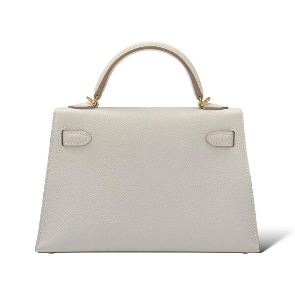 Hermes Kelly Mini Gris Pale Epsom GHW - Image 4