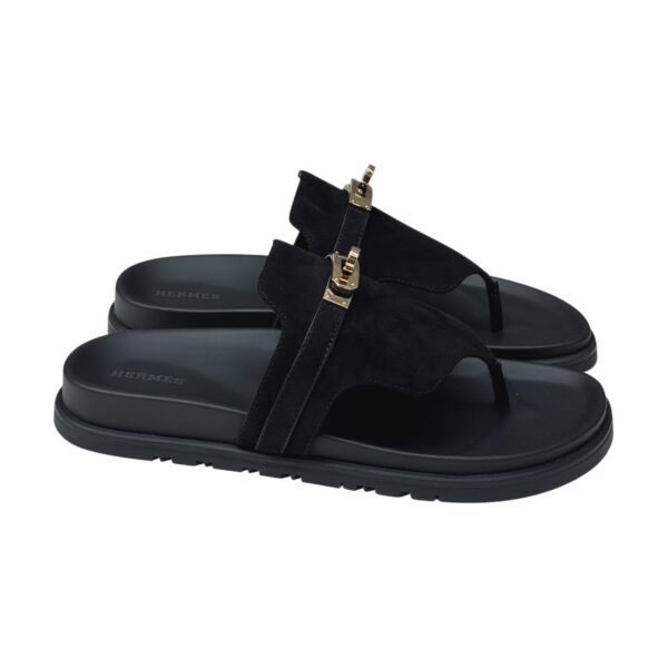 Hermes Empire 39 EU Black Suede PBHW - Image 2